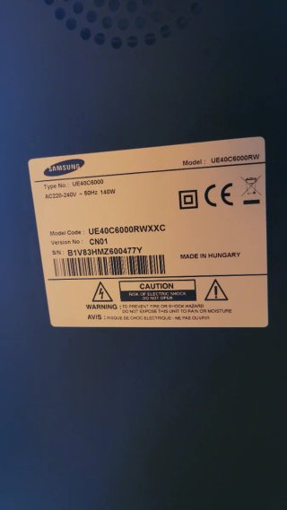 Televisión Samsung 40 no es smart TV