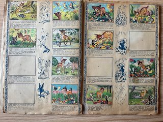 Album cromos antiguo de Bambi de Walt Disney, 1948