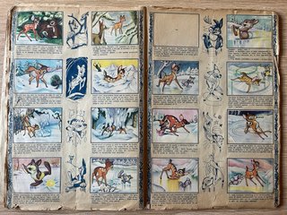 Album cromos antiguo de Bambi de Walt Disney, 1948
