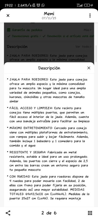 Jaula para mascotas hurones conejos