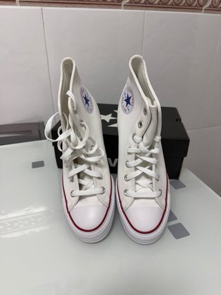 Converse cuña blancas talla 40