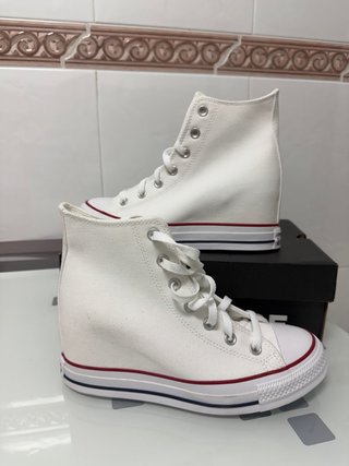 Converse cuña blancas talla 40