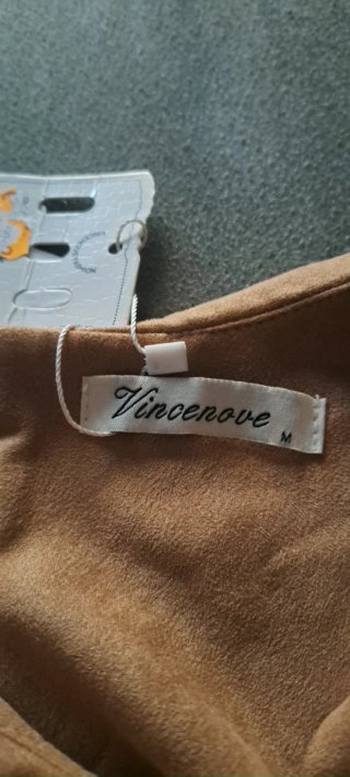 Vestido mujer marrón botones