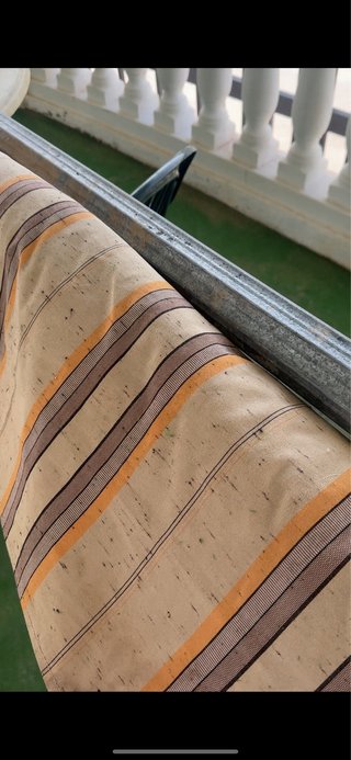 Toldo de 5 metros beige y naranja