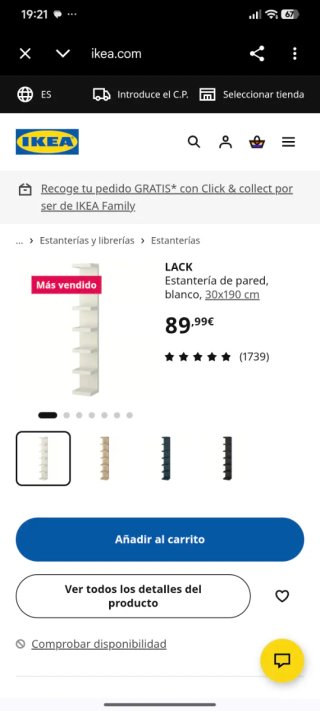 Estantería LACK IKEA Blanca
