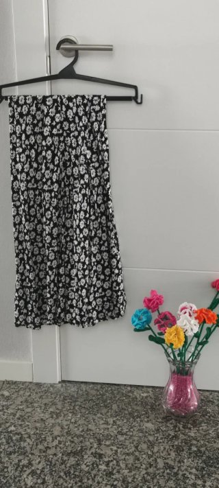 Falda larga estampada floral