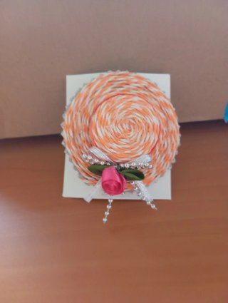 Complementos niña naranja y blanco