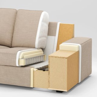 Sofá KIVIK 2 plazas gris IKEA