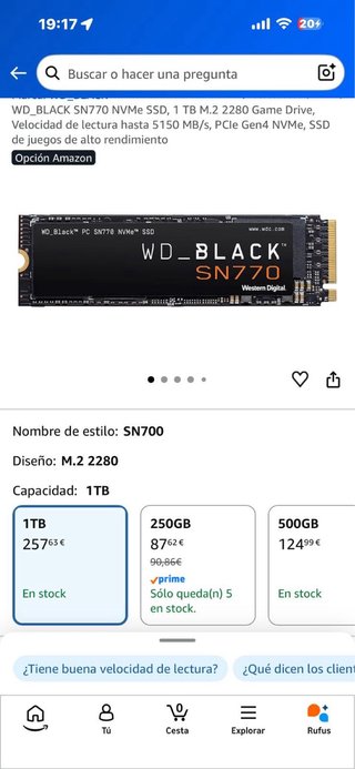 WD_BLACK SN770 NVMe SSD 1TB Gen4