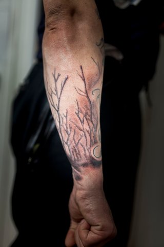 Tatuaje N#163 Anubis y Arco