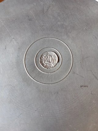 Jarra Antigua Peltre Cerveza Tapa Metálica