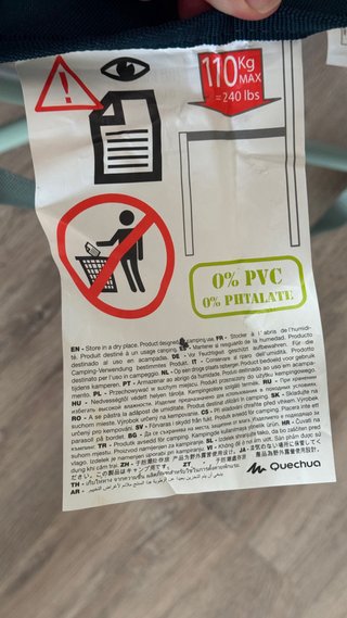 Sillas plegables Decathlon (2 unidades)