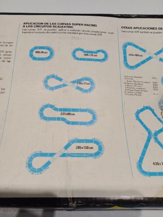 Lote Curvas, Tramos, vallas Scalextric Años 70