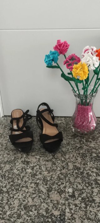 Sandalias tacón negras mujer