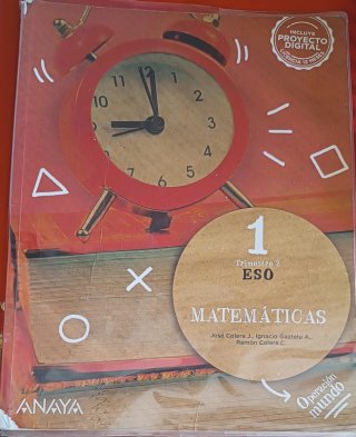 Libro matemáticas primero de la E.S.O
