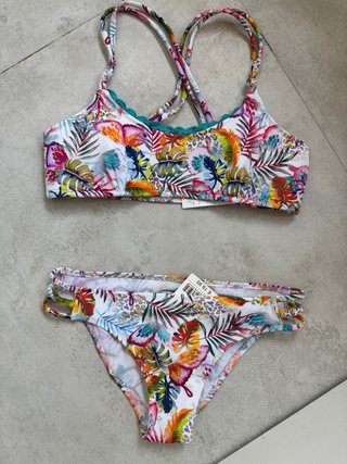 Bikini Calzedonia Niña Talla 12 Estampado Tropical