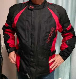 Chaqueta Moto LEVIOR Roja y Negra