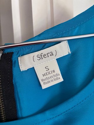 Camisa Sfera Tonalidades Azules y Plateado Talla S