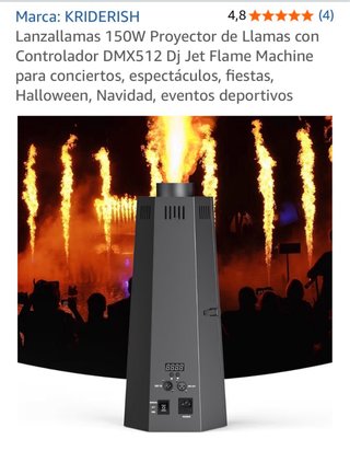 2 Lanzallamas KRIDERISH 150W DMX512