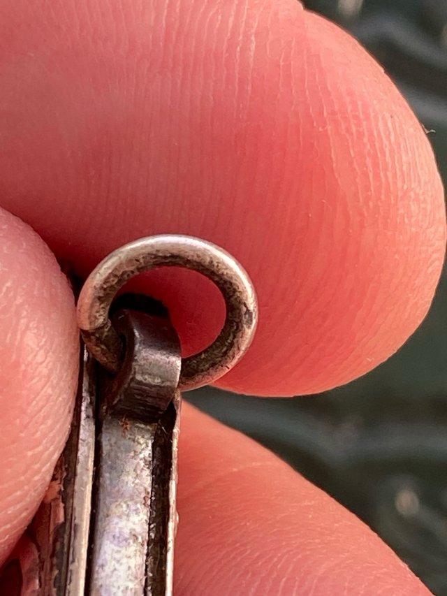 Preciosa navaja antigua plata labrada