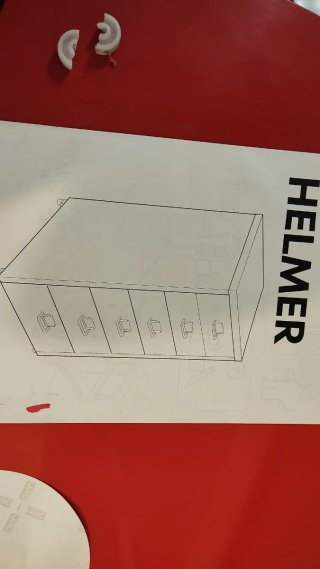 2 Muebles archivadores IKEA Helmer rojo