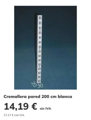 Estanterías de pared metálicas completas.