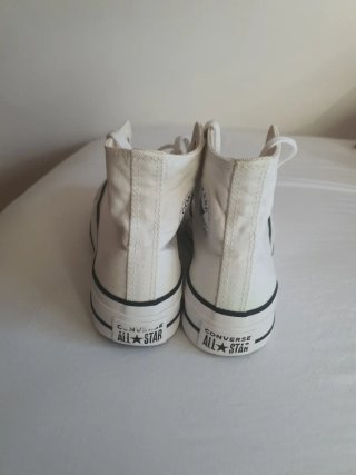 Converse plataforma blancas