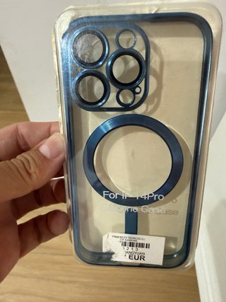 Funda iPhone 14 Pro Transparente Azul