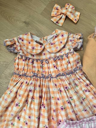 Conjunto 3 piezas Eva Castro naranja y morado