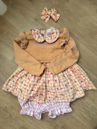 Conjunto 3 piezas Eva Castro naranja y morado