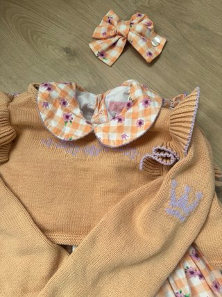 Conjunto 3 piezas Eva Castro naranja y morado