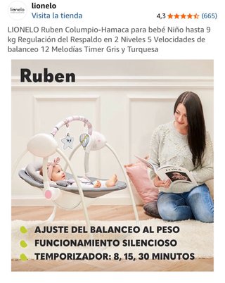 Columpio Hamaca Bebé Lionelo Ruben