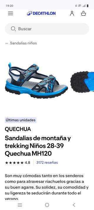 Sandalias montaña Talla 32