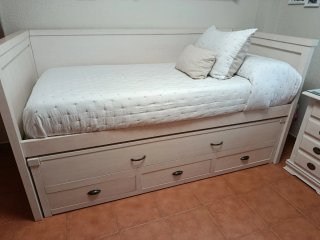 Cama nido beige con cajones