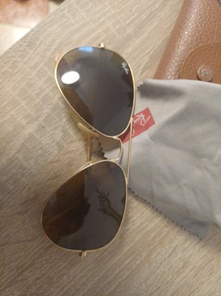 Gafas de Sol Ray-Ban Aviator Doradas Marrones