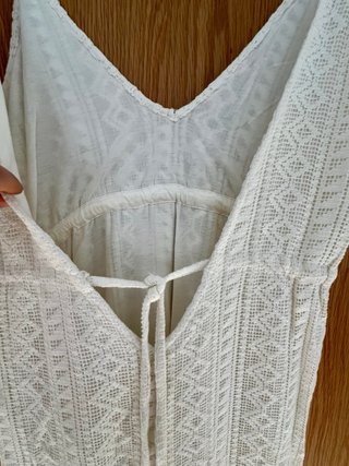 Vestido midi crochet veraniego blanco nuevo