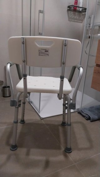 Silla de ducha con respaldo y brazos