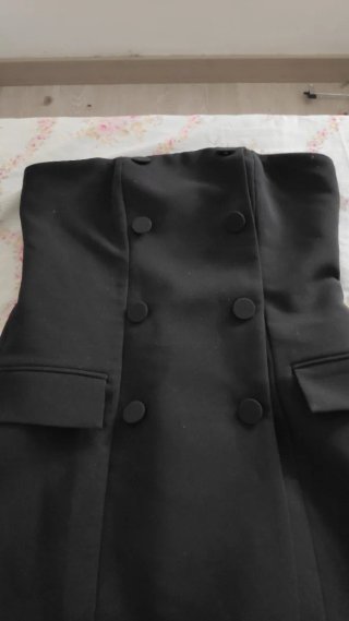 Vestido bandeau H&M negro