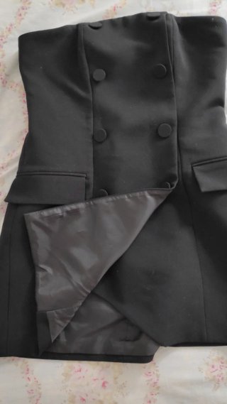 Vestido bandeau H&M negro
