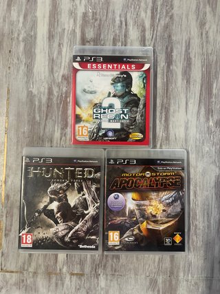 Pack 3 Juegos PS3: Ghost Recon, Hunted, Motorstorm