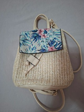 Mochila playera con estampado floral