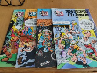 4 cómics de la colección Olé Mortadelo Filemón.
