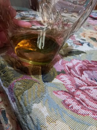 Vaso Murano Vintage Vetro Verde Trasparente