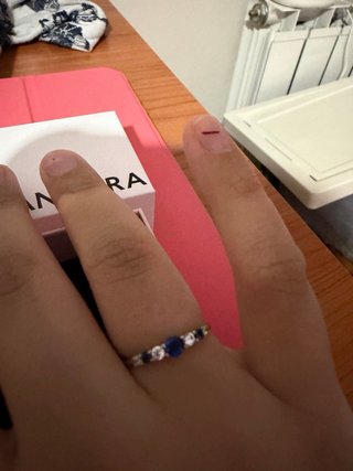 Anillo Pandora Azul y Plata