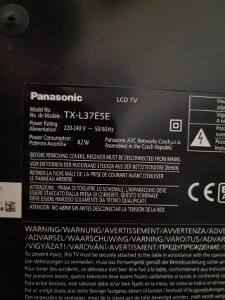 TV Panasonic 37 LCD