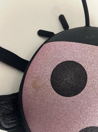 Mochila de mariquita con purpurina