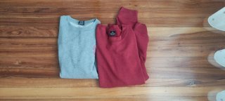 Sudaderas mujer grises y rojas