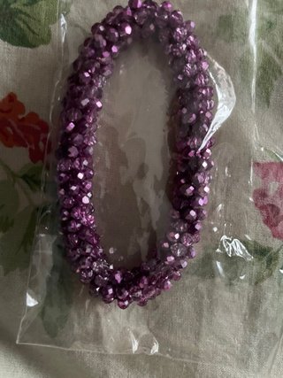 Braccialetto perline viola