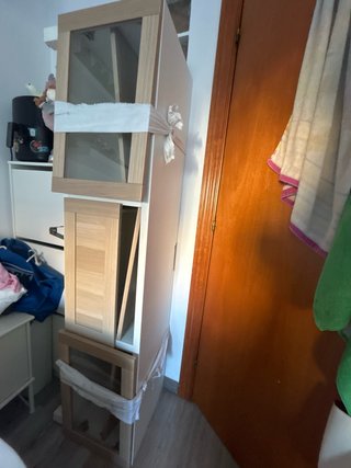 Mueble TV IKEA Madera y Cristal Nuevo