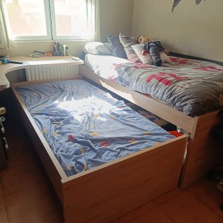 Habitación juvenil 2 camas + escritorio